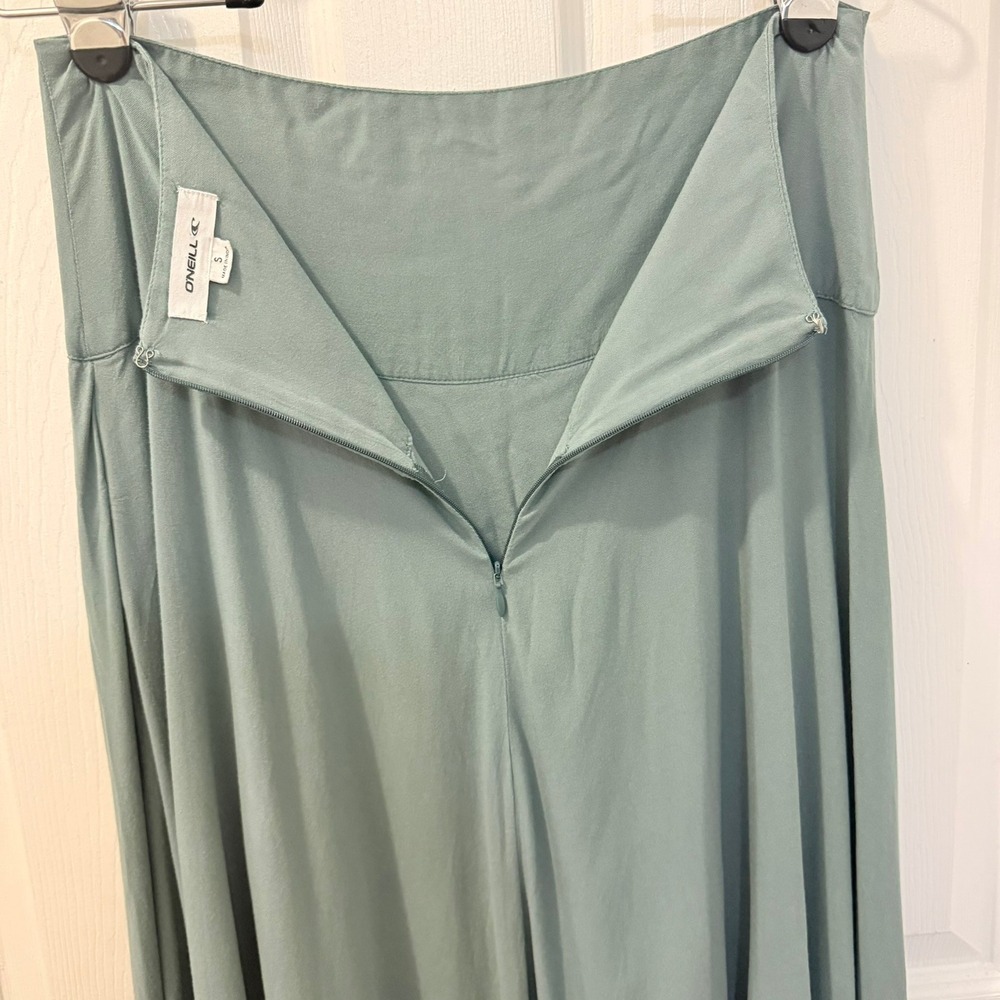 O'Neill Ambrosio Tulip Hem Skirt Women's Small Balsam Green Sage High Low Maxi - Picture 7 of 12